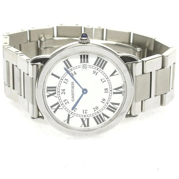 CARTIER Ronde Solo LM W6701005 Date Silver Dial Quartz Men's Watch_837187 - Picture 2 of 6